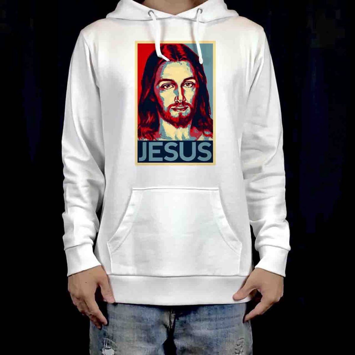 Nuevo Jesucristo Jesús Mesías Sudadera con capucha Pop Art XS SML XL Camiseta grande extragrande XXL con cremallera Camiseta larga, obra de arte, cuadro, retrato