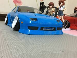 送料無料　1/10 マツダ　RX-7 FC3S 埠頭ドリフト　フラッシュ、ストロボ　LED付き　ラジコン　ボディ　ヨコモ　YOKOMO MAZDA