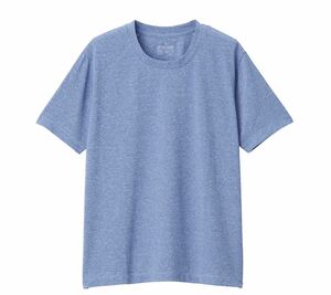 無印　吸汗速乾ＵＶカット半袖Ｔシャツ　Ｍ・ブルー　 半袖Tシャツ　スポーツウェア