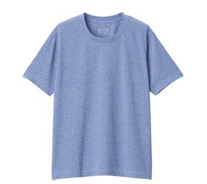 無印 吸汗速乾UVカット半袖Tシャツ M・ブルー 半袖Tシャツ スポーツウェア