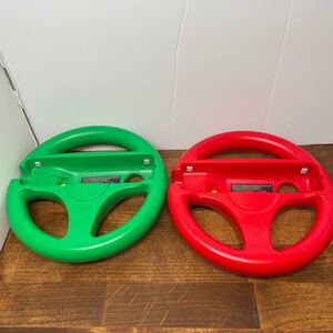 Wiiマリオカート Wiiハンドル マリオ ルイージ 純正品 ハンドル 任天堂 WiiU