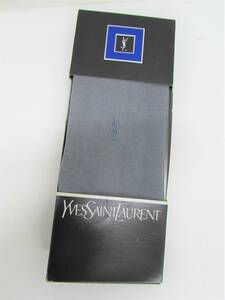 未使用 Yves Saint Laurent YSL イブサンローラン メンズソックス 靴下 グレー 25.0cm