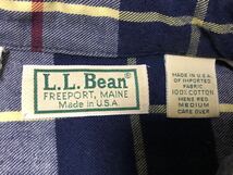 ヴィンテージ！90sアメリカ製！MADE IN USA ！L.L.Beanチェックコットンシャツsize M_画像2