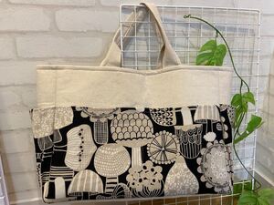 ハンドメイド 大きめ トートバッグ 北欧 布トートバッグ 大きなバッグ