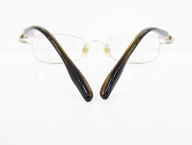 ∞【デッドストック】soca 眼鏡 眼鏡 メガネフレーム Sete 49[]19-140 メタル チタン フルリム ブロンズ ブラウン 日本製 □H8_画像10
