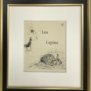 【特価】 　≪　 トゥールーズ　ロートレック　 ≫　 リトグラフ【石版画】　 　LES LAPINS 　　1948年 　　TOULOUSE-LAUTREC
