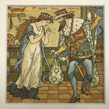 【特価】　 ≪ 　ウォルター　クレイン　 ≫ 　 オリジナルアンティーク木口木版画 　　Ⅲ　　THE BABY'S OPERA 　 1878年　　WALTER CRANE_画像2