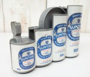 レトロコレクション　当時物 ＊SUNTORY サントリー ＊サントリーCANビール ＊特製セロテープカッター台 　缶型　缶モチーフ　＊販促　景品