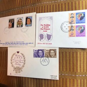 奉祝!眞子内親王殿下御結婚!1973年イギリス アン王女御結婚記念初日カバー3国