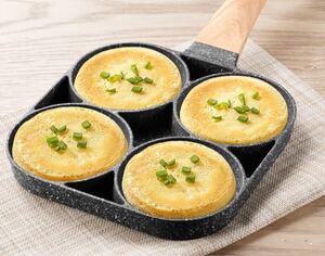 4穴フライパン パンケーキ IH ガス対応 家庭用 キッチン 目玉焼き 肉卵ハンバーガー鍋