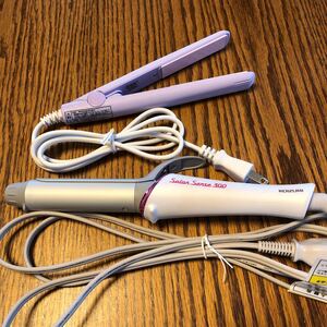コイズミ ヘアアイロン コテ ストレートアイロン 2点セット 25ミリ