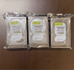 ホワイトラベル HDD 3.5インチ 2TB SATA 7200rpm 三台セット