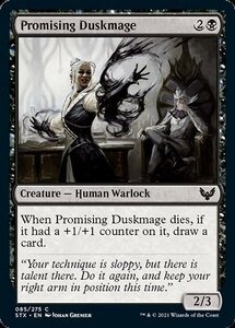 MTG ■黒/英語版■ 《有望な薄暮魔道士/Promising Duskmage》★FOIL★ストリクスヘイブン STX