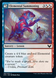 MTG ■金/英語版■ 《精霊召喚学/Elemental Summoning》★FOIL★ストリクスヘイブン STX