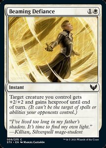 MTG ■白/英語版■ 《輝く抵抗/Beaming Defiance》★FOIL★ストリクスヘイブン STX