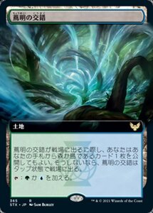 MTG ■土地/日本語版■ 《蔦明の交錯/Vineglimmer Snarl》▲拡張アート▲ストリクスヘイブン STX