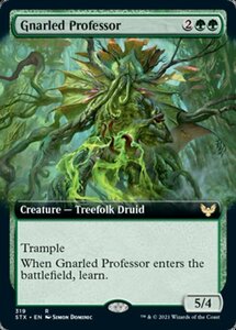 MTG ■緑/英語版■ 《節くれだった教授/Gnarled Professor》★拡張アートFOIL★ストリクスヘイブン STX