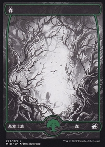 MTG ■土地/日本語版■ 《森/Forest》★FOIL★イニストラード真夜中の狩り MID