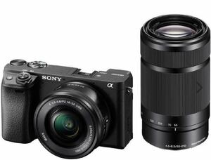 2021年8月1日購入 新品 ソニー SONY ミラーレス一眼カメラα6400 ダブルズームレンズキット ILCE-6400Y-B ブラック インスタ ツイッター