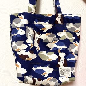 トートバッグ エコバッグ うさぎ柄 ハンドメイド