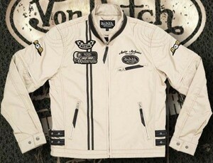 新品①Von Dutch（ボンダッチ）VOM-S14 ポリコットンＪＫＴ/メンズ・アイボリー