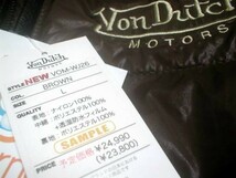 新品 Von Dutch（ボンダッチ）ナイロンWJ26ＪＫＴ/メンズ(L)茶サ_画像3