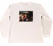 ティツィアーノ・ヴェチェッリオ　うさぎの聖母　ドライ　Tシャツ　名画　絵画　アート　グッズ　ロング Tシャツ ロンT 長袖_画像1