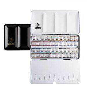 新品Schmincke シュミンケ ホラダム 固形水彩(ハーフパン) 48色セット(金属ケース入)水彩絵具 (当日発送)