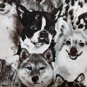 がま口ポーチ小物入れわんこ犬モノクロ