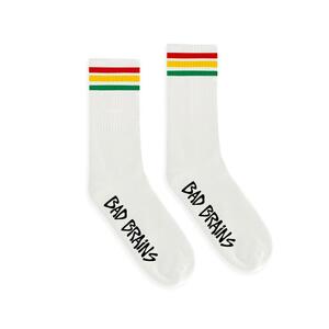 BAD BRAINS LOGO SOCKS 白 チューブソックス フリーサイズ 限定 / black flag minor threat fugazi faith void uniform choice