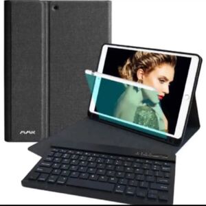 iPad 10.2 キーボードケース 着脱式 スマートキーボード ペンホルダー付き スタンド機能 多角度調整