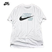 【新品】ナイキ SB ドライフィット 半袖 Tシャツ【100：白】M スケボー ビッグロゴ NIKE SB_画像1