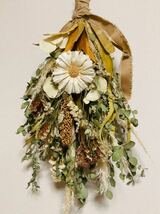 Handmade◆ハンドメイド◆ドライフラワー◆swag◆スワッグ◆壁飾り◆botanical swag◆58㎝＊＊＊_画像4