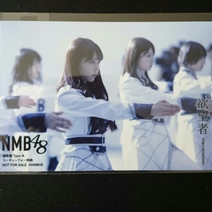 NMB48 18th シングル 欲望者 初回盤 店舗特典 外付け 生写真 コーチャンフォー　 特典(Type-A）白間美瑠