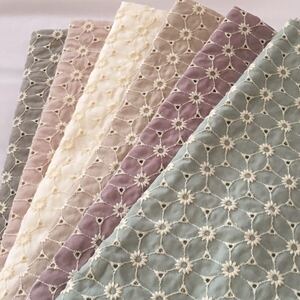 花柄刺繍 コットンレース 刺繍レース 綿レース 刺繍生地 マーガレット ハギレ