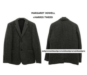 MN-0539-003 число неделя степени использование прекрасный товар Margaret Howell HARRIS TWEED tailored jacket S Harris твид 