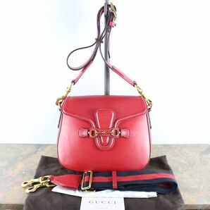 GUCCI LADY WEB HORSE BIT DESIGN LEATHER SHOULDER BAG MADE IN ITALY/グッチレディウェブホースビットデザインレザーショルダーバッグ