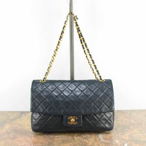 CHANELシャネルマトラッセターンロックココマークラムスキンチェーンショルダーバッグ(ポーチ付)