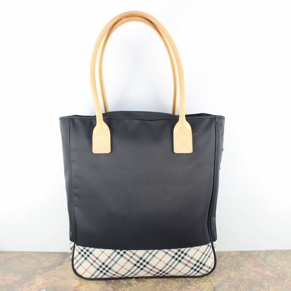 BURBERRY CHECK PATTERNED NYLON TOTE BAG/バーバリーチェック柄ナイロントートバッグ