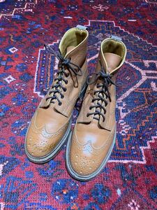 Tricker's WING TIP LEATHER BOOTS MADE IN ENGLAND/トリッカーズレザーウィングチップブーツ