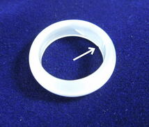M61 メノウリング 約15.5号 ホワイト系 白 クリア ホワイト 瑪瑙指輪 くりぬきリング 天然石 新品 指輪 パワーストーン メンズ レディース_画像3