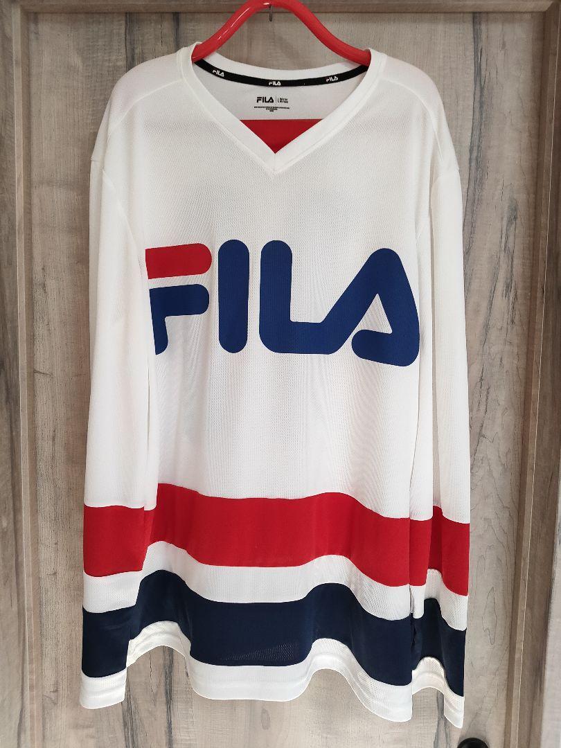 売れ筋がひ新作！ FILA 90s 長袖メッシュ ホッケージャージ シャツ