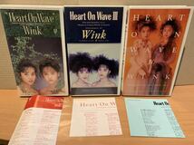Wink ウインク 歌詞カード付き VHS ３本セット★Heart On Wave + Heart On Wave Ⅲ ＋ Heart On Wave IV // PSVR-1010-1023 W24-7005_画像1