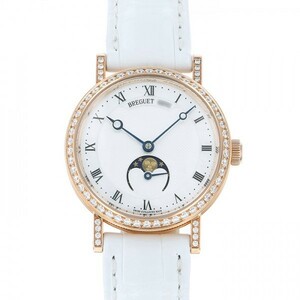 Breguet Classic Moon Phase Lady Bezel Diamond 9088BR / 52/964 / DD0D White Dial New Watch Ladies Brand Watch, Ha Line, Breguet