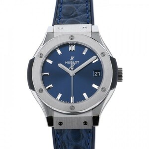 Hublot HUBLOT Classic Fusion Blue Titanium 581.NX.7170.LR Blue Dial Новые часы Женские брендовые часы, линия A, Hublot