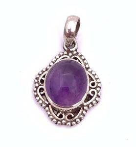  natural stone amethyst silver925 top -0LP1