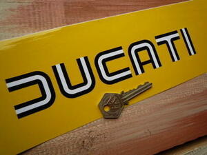 ◆送料無料◆ 海外 Ducati Black & White Lined ドゥカティ 100mm 2枚セット カッティング ステッカー