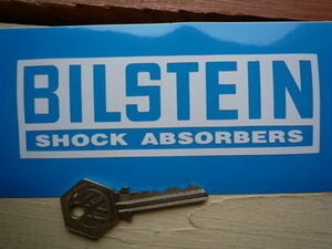 ◆送料無料◆ 海外 Bilstein White ビルシュタイン 130mm 2枚セット カッティング ステッカー
