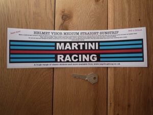◆送料無料◆ 海外 Martini Racing マルティーニ レーシング Helmet Visor ヘルメット バイザー 300mm ステッカー