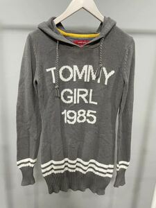 トミーガールtommy girl長袖ニットトップスロングSサイズレディースグレー